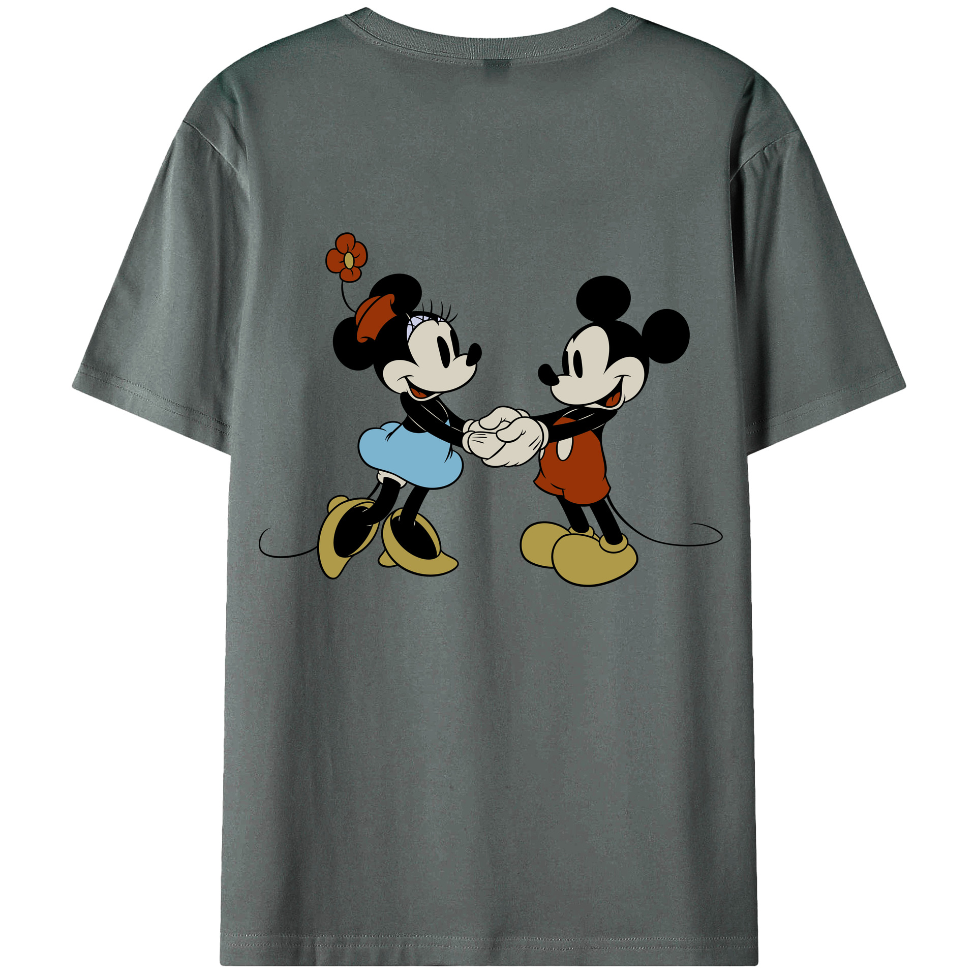 （画像用） ミッキーマウス Mickey Mouse 綿100％半袖Tシャツ（背面プリント）